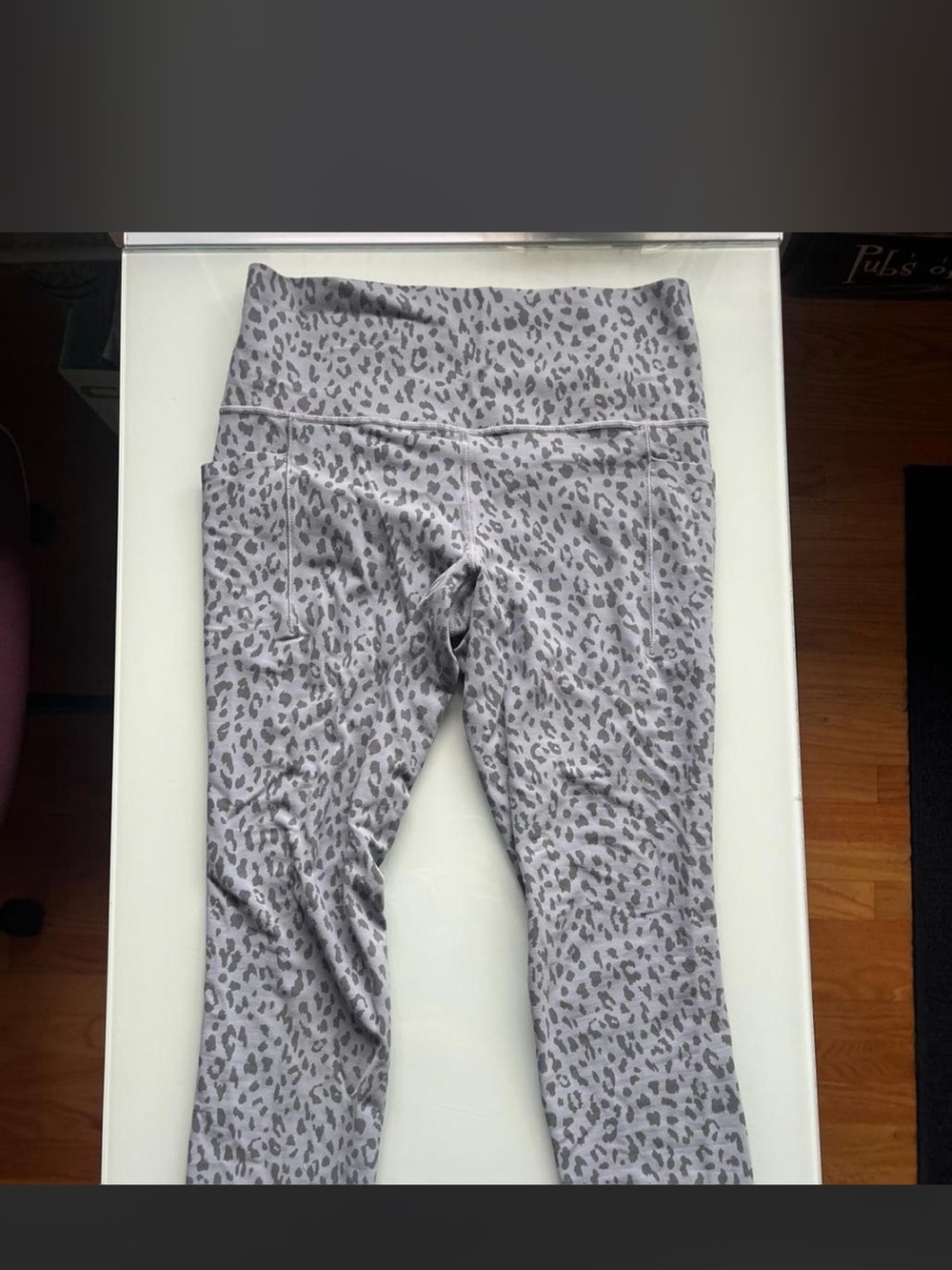 Athleta Blue Leopard-Print Leggings